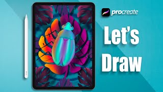 How To Draw Beetel🪲Insect With Procreate!
