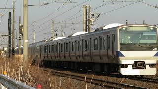 常磐線　E531系K426編成　432M　普通 上野 行　友部～内原　第二鴻巣踏切　通過　2021.02.06