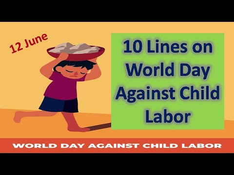 10 Lines On World Day Against Child Labor In English Worlddayagainstchildlabor Antichildlaborday Youtube