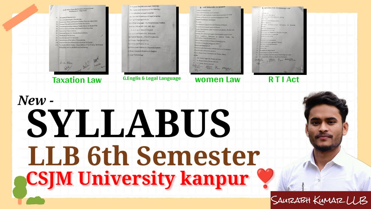 syllabus-llb-6th-semester-csjm-university-kanpur-youtube