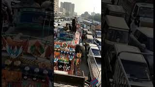 Due to protest about loadshedding, worst traffic jam at Hassan Square and surrounding areas