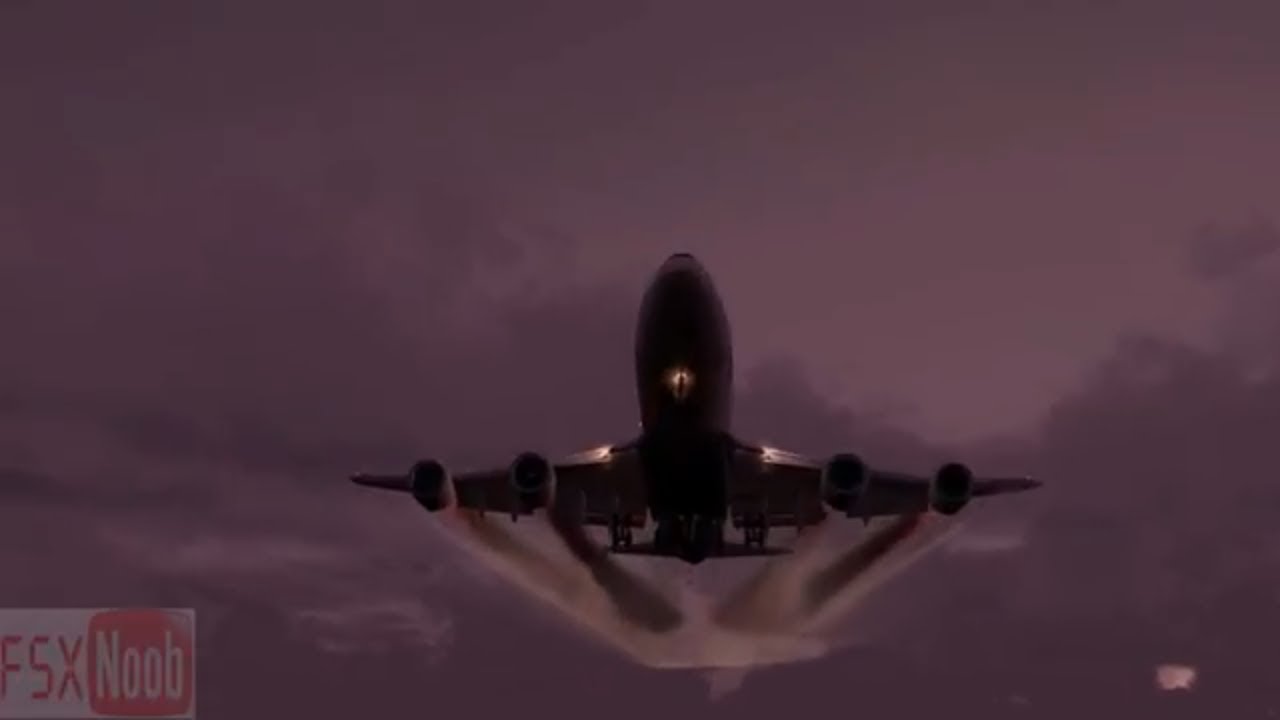 Boeing 747 With 4 Engines On Fire Landing | FSX Gameplay HD - YouTube