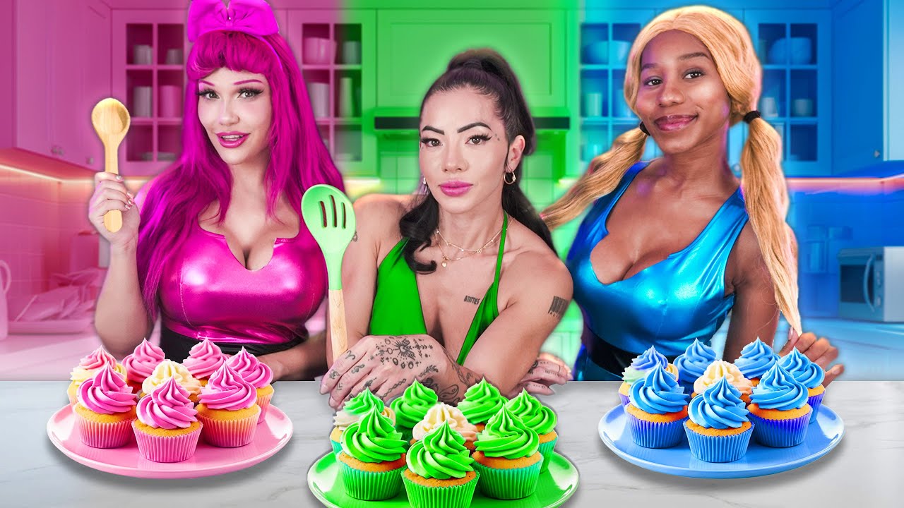 Косплей Суперкрошек и выпечка кексов