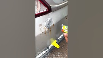 The process of repairing car paint with silicone glue