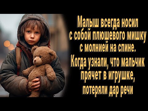 Малыш всегда носил с собой старого мишку с молнией на спине. Узнали что он там прячет и побледнели