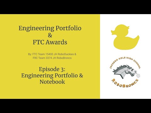Engineering Portfolio and FTC Awards Episode 3: Engineering Portfolio ...