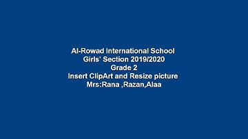 Insert ClipArt and resize pictures _grade 2