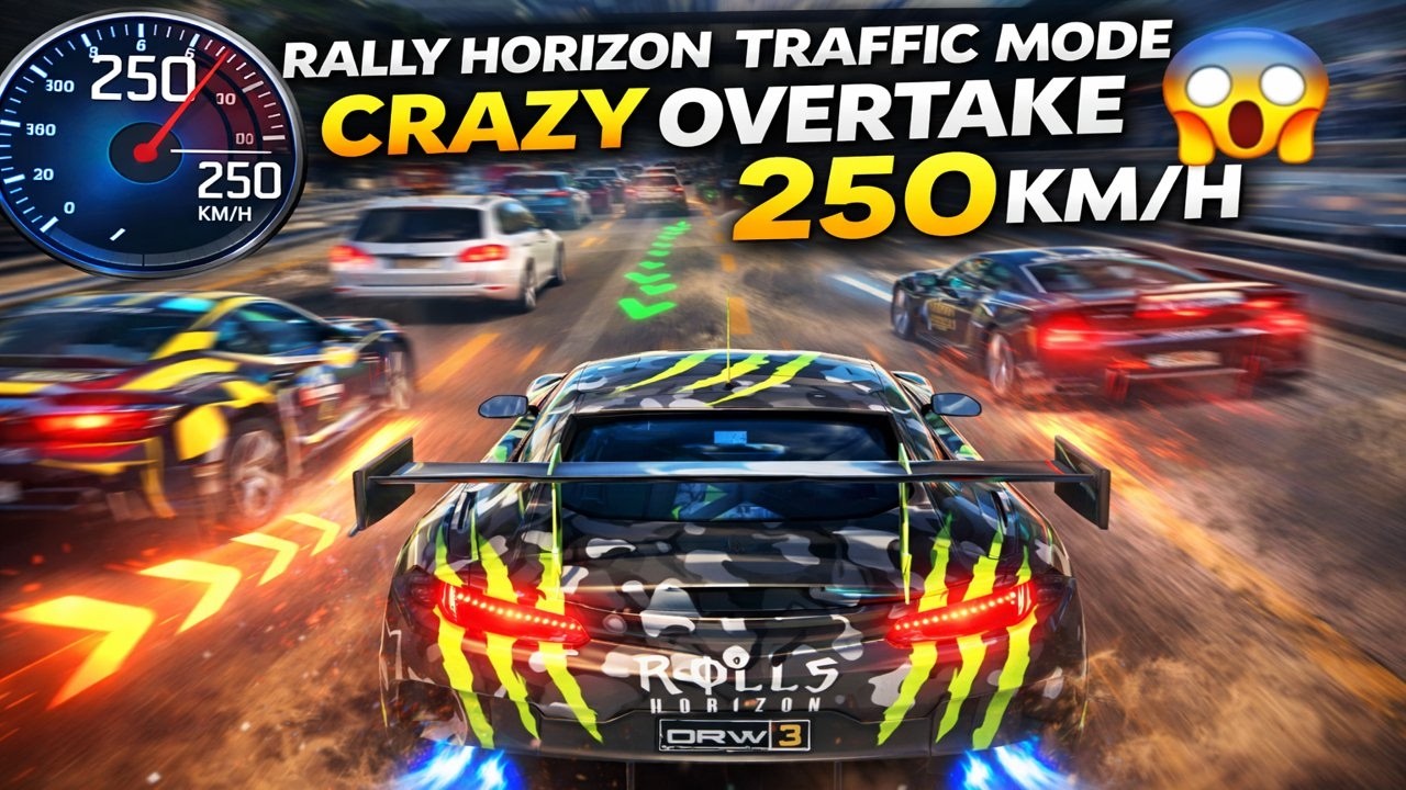 Rally Horizon Traffic Mode – Crazy Overtake at 250KM/H 😱 Extreme Racing Gameplay