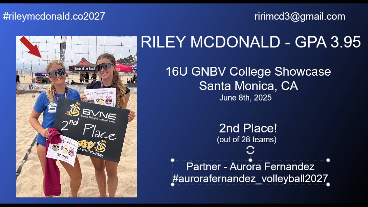 Riley McDonald co2027 16U GNBV College Showcase Santa Monica - 2nd ...