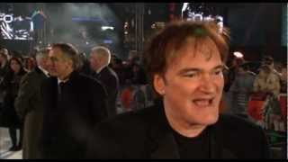 Quentin Tarantino reacts to Oscar nominations at UK premiere of Django Unchained