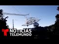 El momento exacto del colapso del radiotelescopio de Puerto Rico | Noticias Telemundo
