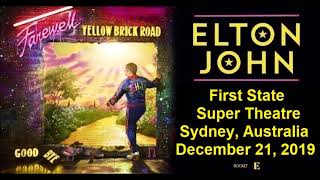 Elton John Sydney, Australia, November 21, 2019