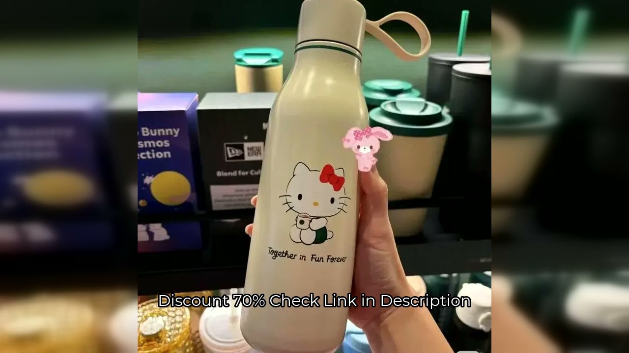 Hello Kitty animation peripheral bowling cup stainless steel mug cute portable student mini