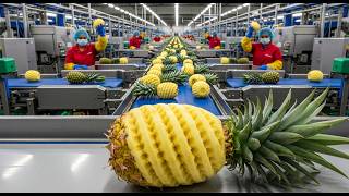 Inside a Modern Pineapple Processing Plant | From Fresh Fruit to Sweet Canned Delights -Full Process