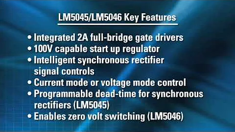 LM5045/6 Full-Bridge PWM Controller with FET Drivers