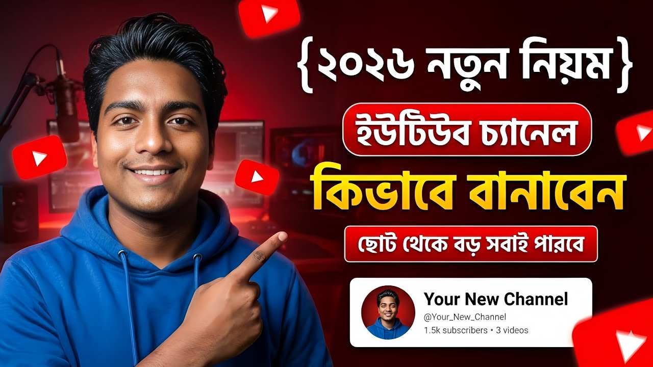 How To Create YouTube Channel On Mobile & Earn Money 2026 🔥 | YouTube Channel Kivabe Khulbo 2026