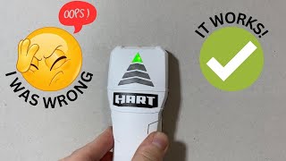 I WAS WRONG - The Hart Stud Finder from Walmart WORKS!