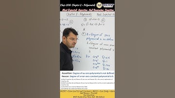 WHY DEGREE OF ZERO POLYNOMIAL IS NOT DEFINE | ASSERTION AND REASON QUESTION  #meritseekers