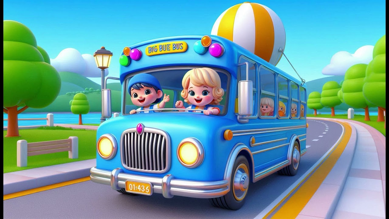 Riding in a Big Blue Bus Song 🚍 Fun Ride for Kids