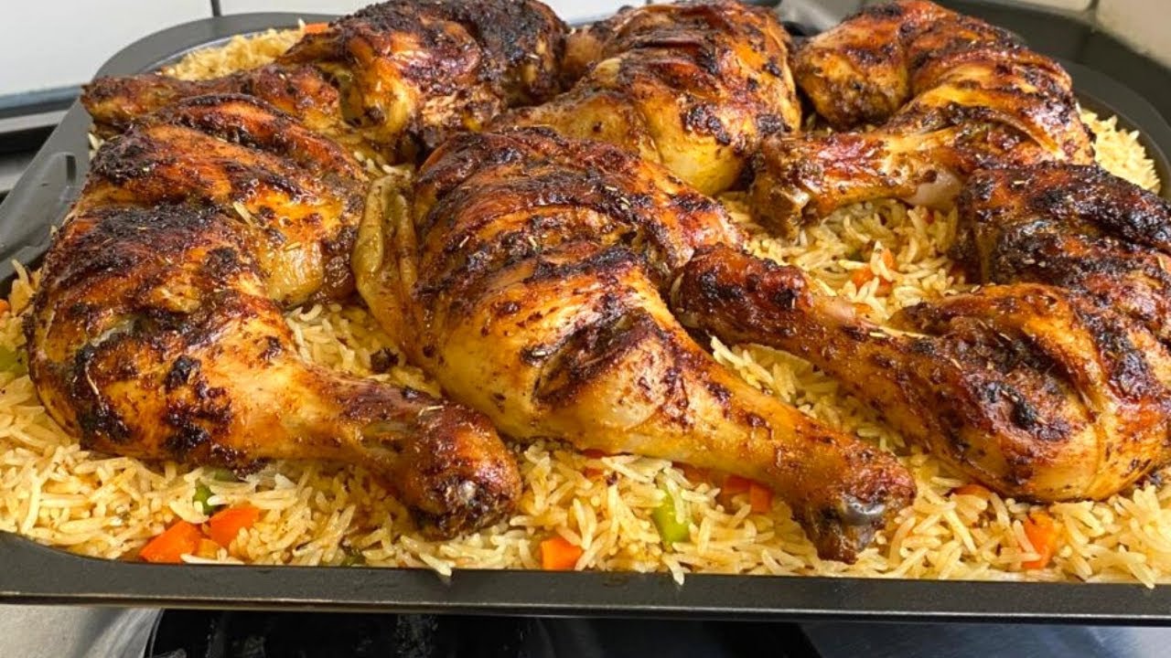 The Best Oven Baked Chicken And Rice Ever//Easy Oven Baked Chicken And