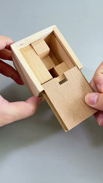 Can you put four pieces into the box?#Puzzles #IQ #iqtest