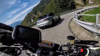 Dangerous Porsche thinks he is Fast!🤔 | KTM 950 SM | 4k RAW