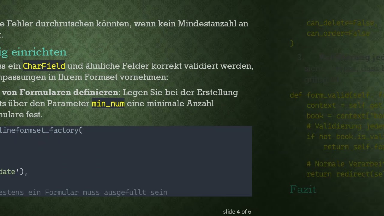 Lösung des CharField Validierungsproblems in Django-Formularen: Warum gibt es immer True zurück?