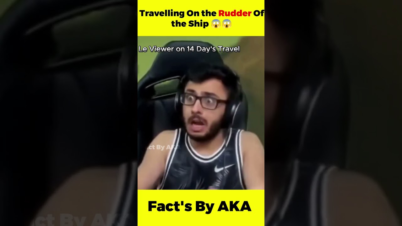 Travelling on the Rudder of the Ship 😱😱 