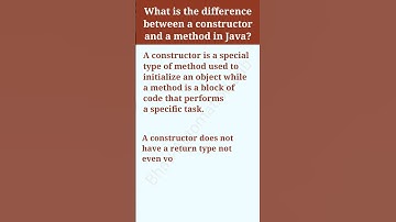 difference between constructor & method in java | interview questions #shorts #short #youtubeshorts