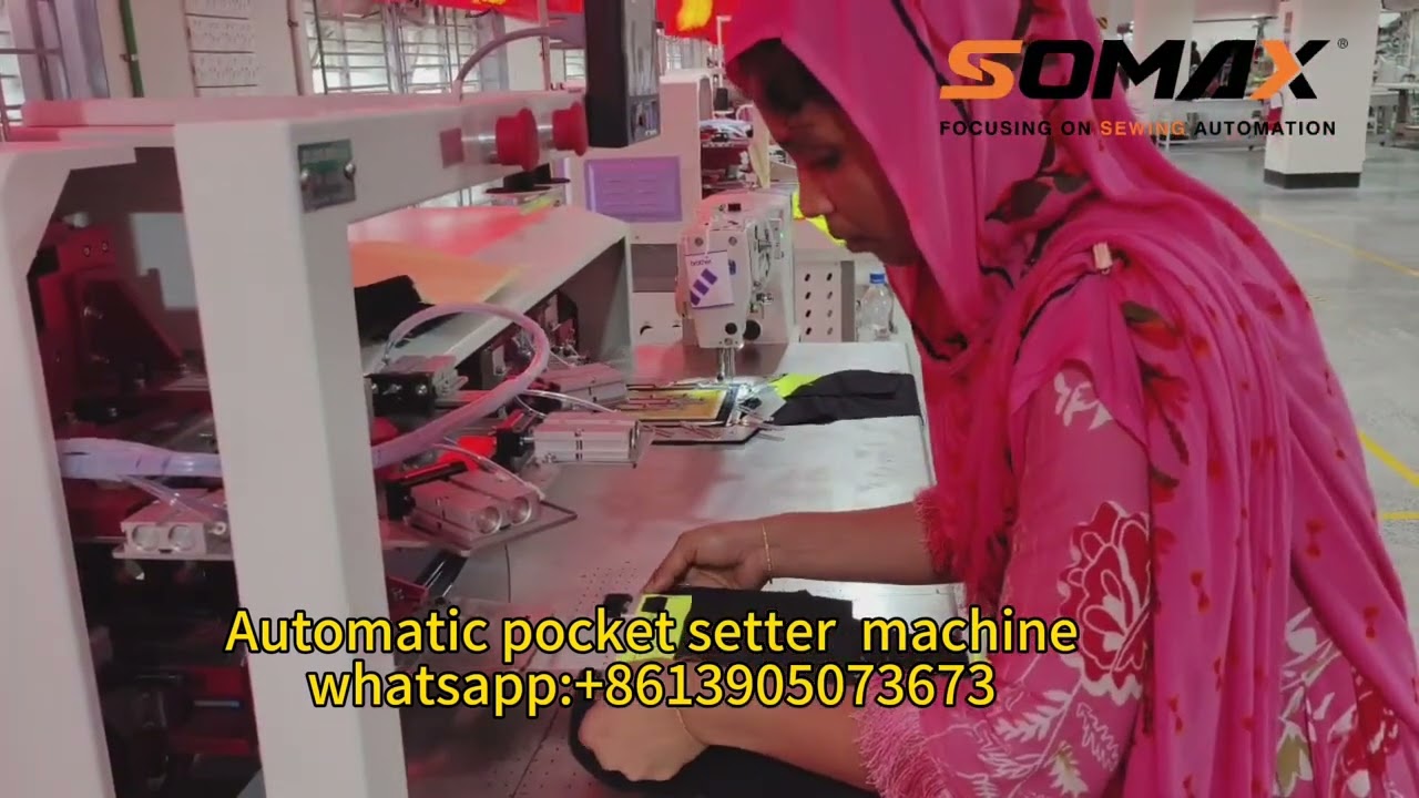 Automatic pants/shirt/poloshirt pocket setter /attachment sewing machine