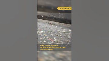Eddy current separator separating aluminum bottle caps from waste glass #  glass bottlerecycling