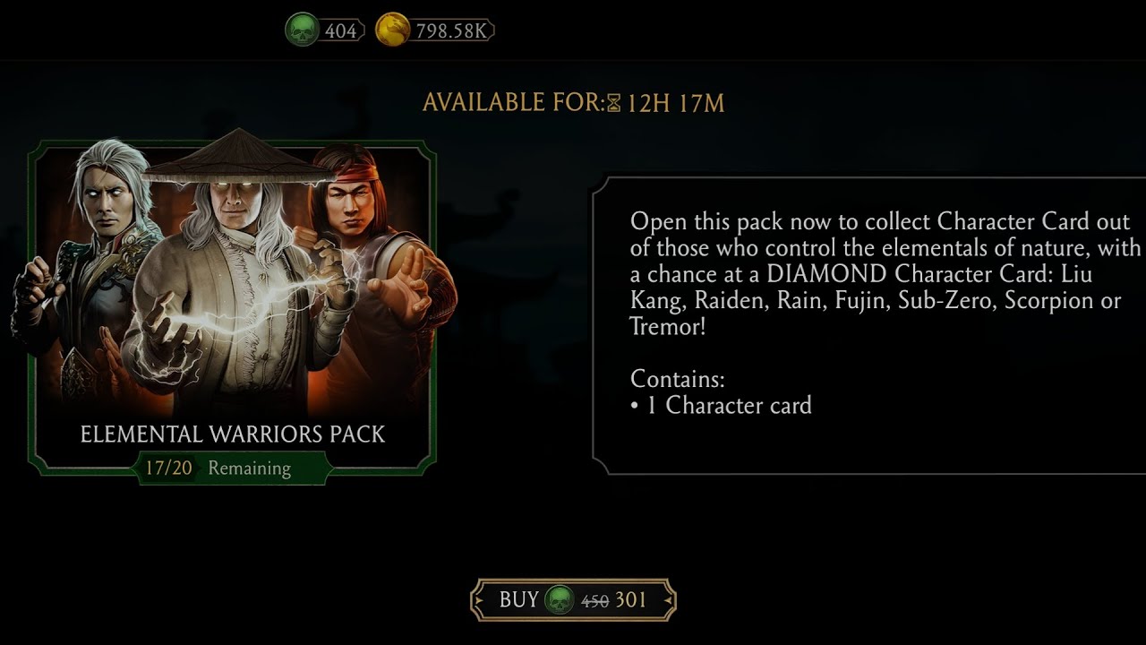 ELEMENTAL WARRIORS PACK OPENING ☠️ MORTAL KOMBAT MOBILE GAMEPLAY