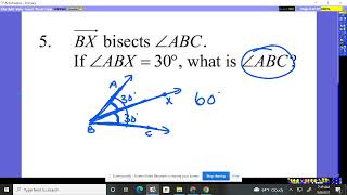 Geometry Chapter 1 Practice Test 1 #5-6