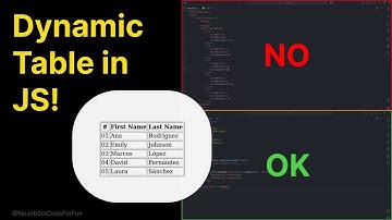 How to Create a Dynamic Table with Vanilla JavaScript