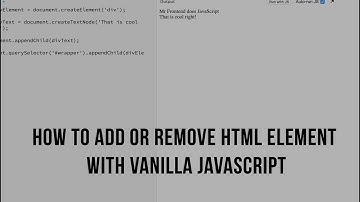 How to add or remove HTML with Vanilla JavaScript