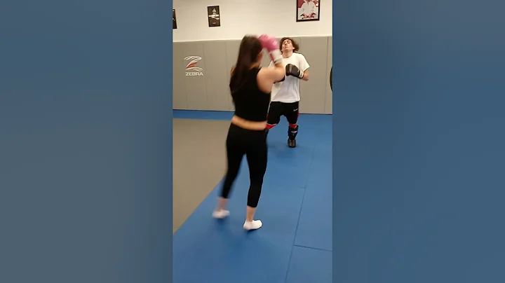 Boxing with little sister Elaina Soto