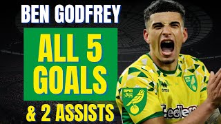 Ben Godfrey - All 5 Goals & Ists For Norwich City Skills & Highlights