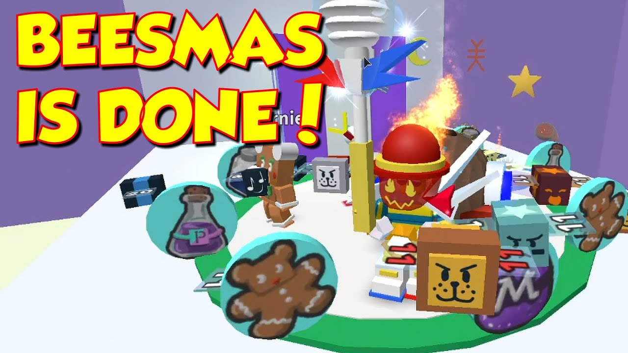 I FINISHED BEESMAS BEE SWARM SIMULATOR YouTube