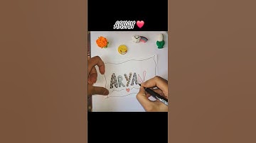Amazing Name Art 😱😍 #nameart #diy #shorts #viral #trending #youtube #shortvideo #artist #craft #yt