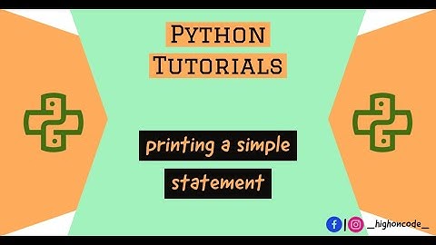 PYTHON | Part - 1 | 