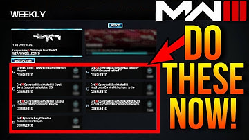 *EASY* How To Complete ALL Season 1 Week 7 Multiplayer Challenges in MW3!