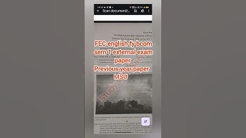 FEC English previous year paper external exam fy BCom sem 1 msu Vadodara