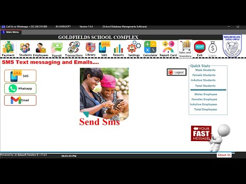 SMS Text messaging. Sending BULK SMS With Jn-Datasoft School management software.