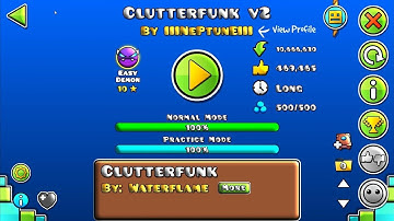 "Clutterfunk v2" 100% [EASY DEMON] by IIINepTunEIII | Geometry Dash