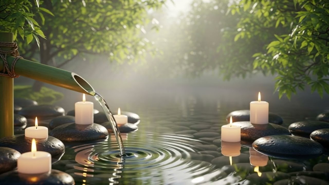 Water flow, Water sound, Healing music, Healthy Relax