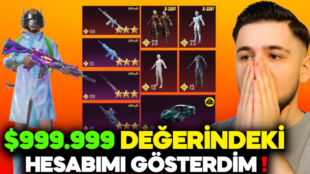 FURY OP HESAP TANITIMI! $999.999 DEĞERİNDEKİ HESABIMI GÖSTERDİM! 🤩 PUBG Mobile