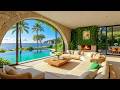 Dreamy Beach House Jazz 🌴 Gentle Piano Melodies & Calm Ocean Waves