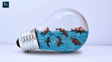 Photoshop Tutorial | How to Photo Manipulation Water Splash in Bulb