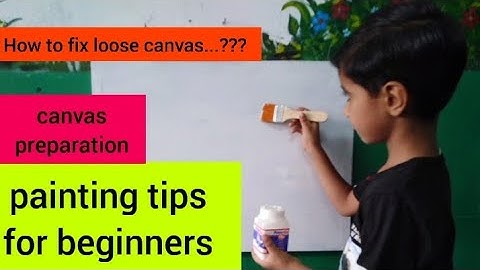 Got a loose canvas...? No problem! How to fix saggy and loose canvas.#paintingtips #loosecanvas