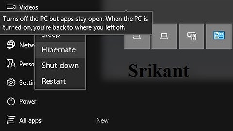 Add Hibernate to the Start Menu in Windows 10